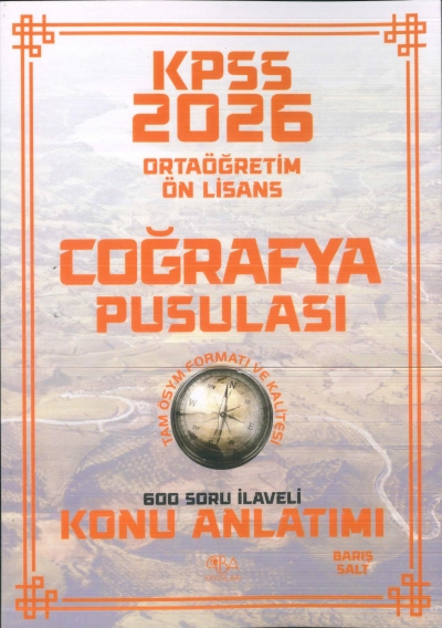 2026 KPSS Ortaöğretim Önlisans Coğrafya Pusulası Konu Anlatımı CBA Yayınları YKS Fotokopi