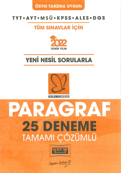 KELEBEK SERİSİ 25 PARAGRAF DENEMESİ YKS Fotokopi