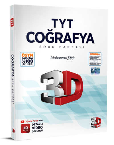 TYT 3D Coğrafya Tamamı Video Çözümlü Soru Bankası YKS Fotokopi