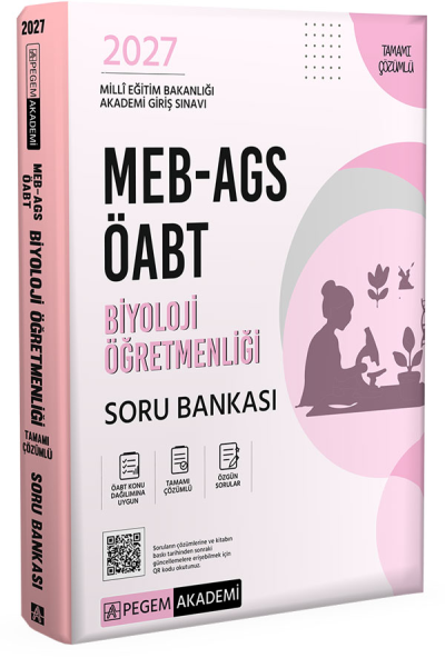 2027 ÖABT MEB-AGS Biyoloji Öğretmenliği Soru Bankası Çözümlü Pegem Akademi Yayınları YKS Fotokopi