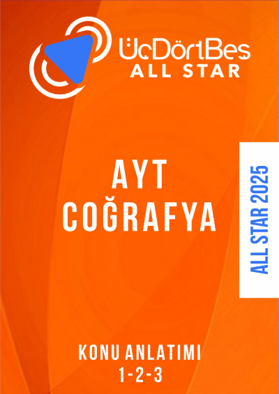 ALL STAR AYT COĞRAFYA Konu Anlatım (1-2-3 Hepsi Bir Arada) YKS Fotokopi