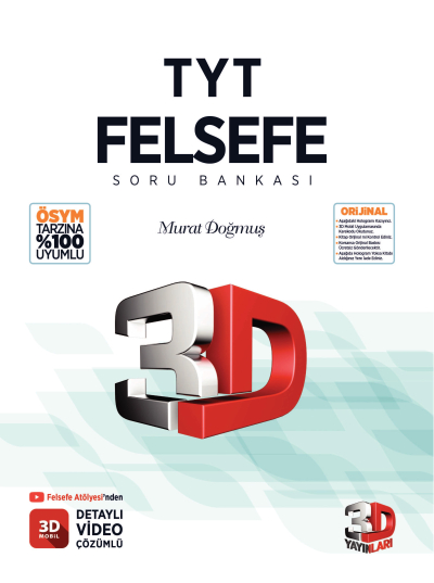 3D TYT Felsefe Soru Bankası YKS Fotokopi