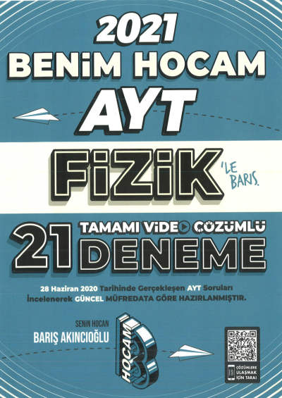 2021 AYT Fizik Tamamı Video Çözümlü 21 Deneme Sınavı YKS Fotokopi