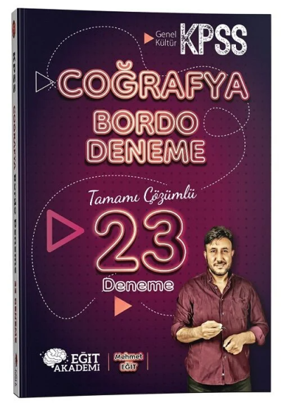 2026 KPSS Coğrafya Bordo 23 Deneme Çözümlü Eğit Akademi YKS Fotokopi