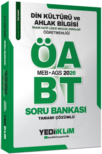 2026 ÖABT MEB-AGS Din Kültürü ve Ahlak Bilgisi Öğretmenliği Soru Bankası Çözümlü Yediiklim Yayınları YKS Fotokopi