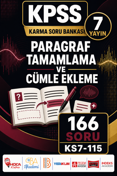 Paragraf Tamamlama ve Cümle Ekleme 7 Yayın 166 Soru YKS Fotokopi