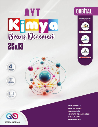 AYT Kimya 25 x 13 Branş Denemeleri Orbital Yayınları YKS Fotokopi