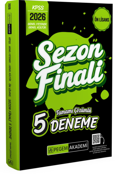 2026 KPSS Ön Lisans Genel Yetenek Genel Kültür Sezon Finali Tamamı Çözümlü 5 Deneme Pegem Yayınları YKS Fotokopi