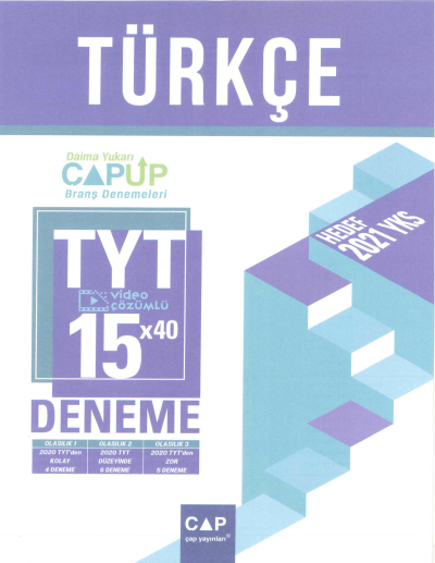 TYT Türkçe 15 x 40 Up Deneme YKS Fotokopi
