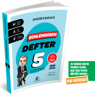 5. Sınıf Dinlendiren Defter (Eker Test) YENİ MÜFREDAT YKS Fotokopi
