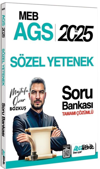 2025 MEB-AGS Sözel Yetenek Soru Bankası Çözümlü HocaWebde Yayınları YKS Fotokopi