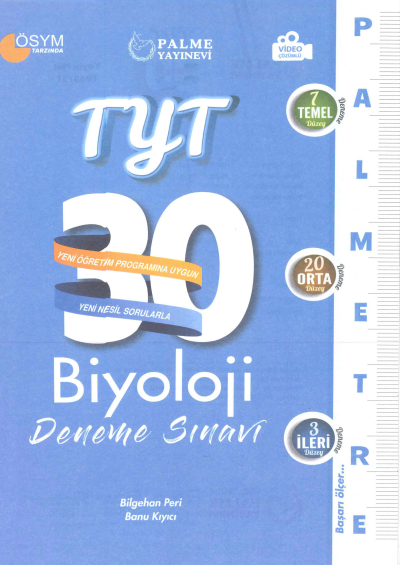 TYT Biyoloji Palmetre Serisi 30 Deneme YKS Fotokopi