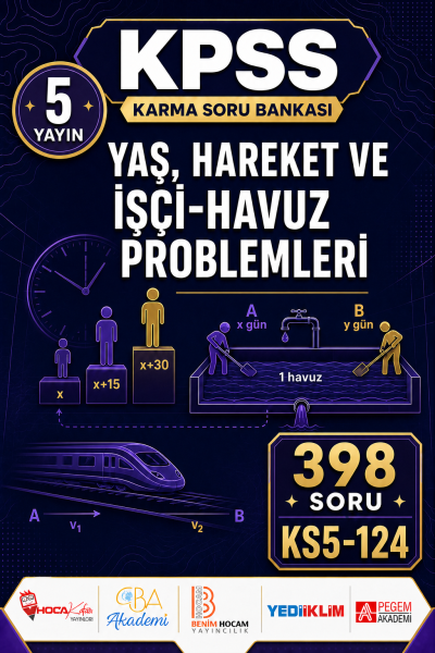 Yaş, Hareket ve İşçi-Havuz Problemleri 5 Yayın 398 Soru YKS Fotokopi