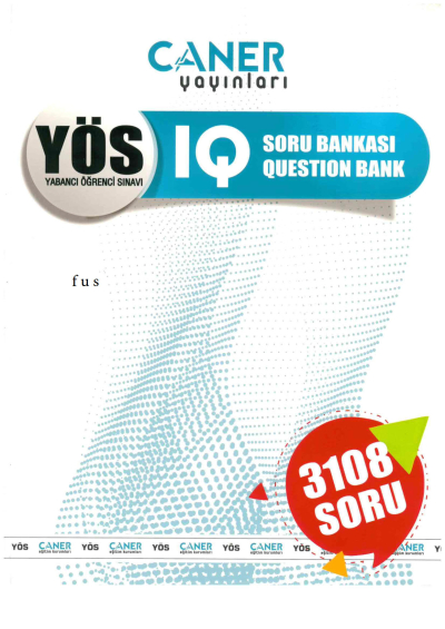 Caner Yayınları YÖS IQ Soru Bankası 3108 Soru YKS Fotokopi