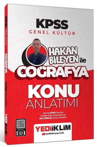 2025 KPSS Genel Kültür Hakan Bileyen ile Coğrafya Konu Anlatımı Yediiklim Yayınları YKS Fotokopi