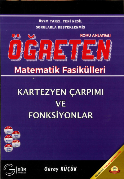 TYT-AYT ÖĞRETEN MATEMATİK KARTEZYEN ÇARPIMI VE FONKSİYONLAR KONU ANLATIMLI YKS Fotokopi