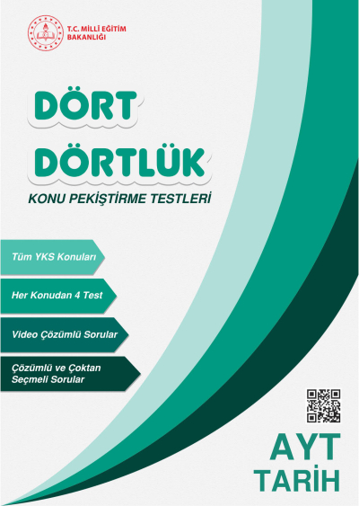Dört Dörtlük Konu Pekiştirme Testleri AYT Tarih YKS Fotokopi