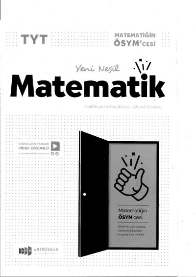 TYT Yeni Nesil Matematik Video Çözümlü Soru Bankası YKS Fotokopi