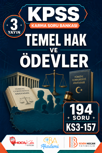 Temel Hak ve Ödevler 3 Yayın 194 Soru (Benim Hocam - CBA - Hoca Kafası Yayınları) YKS Fotokopi
