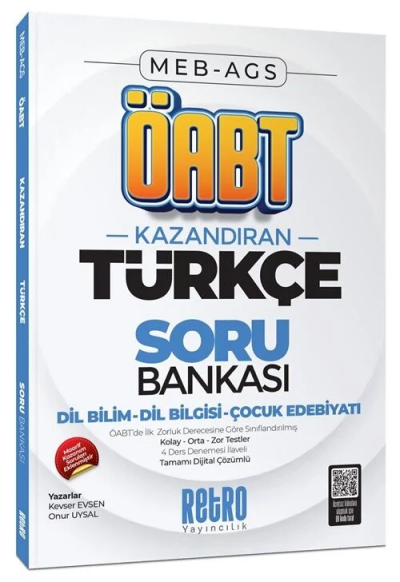 2026 MEB AGS ÖABT Türkçe Öğretmenliği Dil Bilim-Dil Bilgisi Çocuk Edebiyatı Soru Bankası Retro Kitap YKS Fotokopi