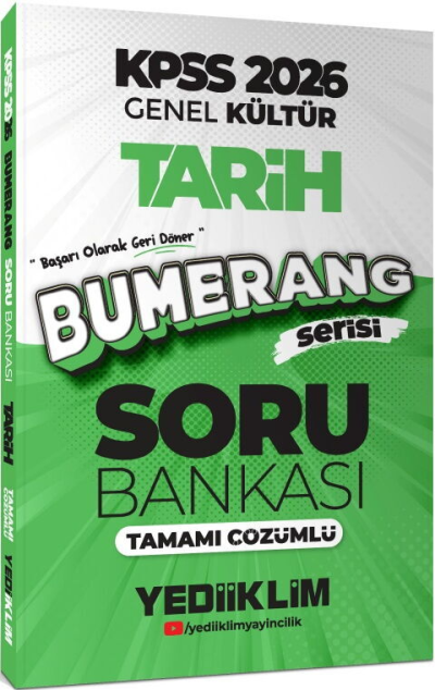 2026 KPSS Genel Kültür Bumerang Tarih Tamamı Çözümlü Soru Bankası YKS Fotokopi