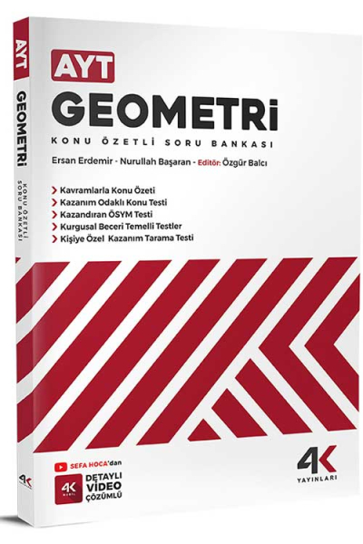 AYT Geometri Konu Özetli Soru Bankası 4K Yayınları YKS Fotokopi