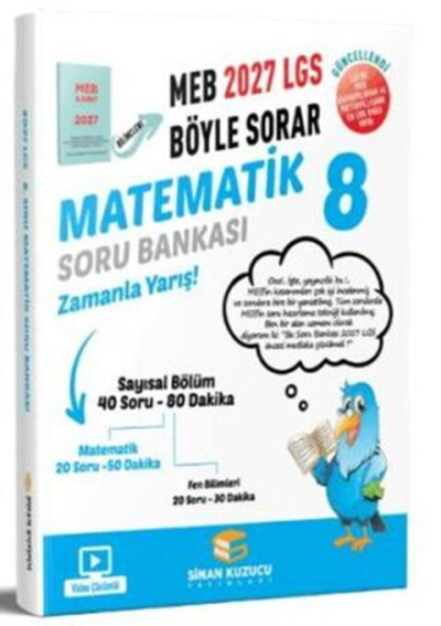 2027 8. Sınıf LGS Matematik Soru Bankası Sinan Kuzucu YKS Fotokopi