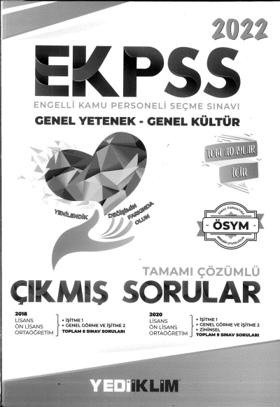 EKPSS TÜM ADAYLAR TAMAMI ÇÖZÜMLÜ ÇIKMIŞ SORULAR YKS Fotokopi