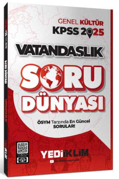 2025 Genel Kültür Vatandaşlık Soru Dünyası Yediiklim Yayınları YKS Fotokopi