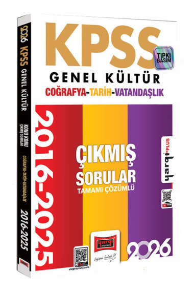 2026 KPSS Genel Kültür Tarih-Coğrafya-Vatandaşlık 2016-2025 Konu Konu Tamamı Çözümlü Çıkmış Sorular Yargı Yayınları YKS Fotokopi