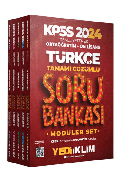 Ortaöğretim-Önlisans Türkçe Tamamı Çözümlü Soru Bankası Modüler Set YKS Fotokopi