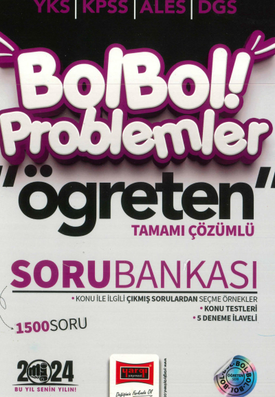 BOL BOL PROBLEMLER ÖĞRETEN TAMAMI ÇÖZÜMLÜ SORU BANKASI YKS Fotokopi