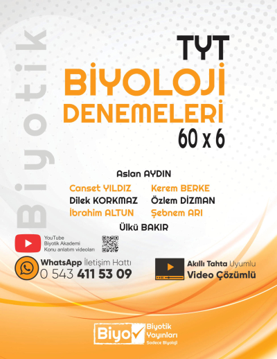 TYT Biyoloji Biyotik 60 x 6 Denemeleri Biyotik Yayınları YKS Fotokopi