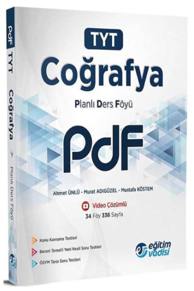 TYT Coğrafya Planlı Ders Föyü PDF Eğitim Vadisi Yayınları YKS Fotokopi