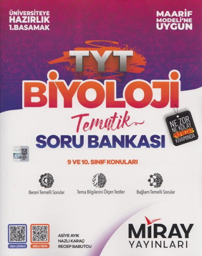 TYT Biyoloji Maarif Model Tematik Soru Bankası Miray Yayınları YKS Fotokopi