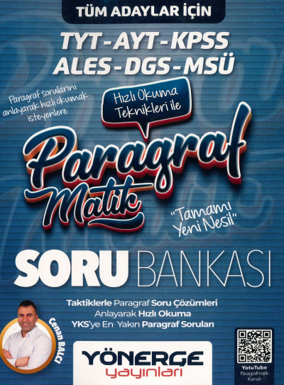 PARAGRAFMATİK HIZLI OKUMA TEKNİKLERİYLE SORU BANKASI YENİ NESİL YKS Fotokopi