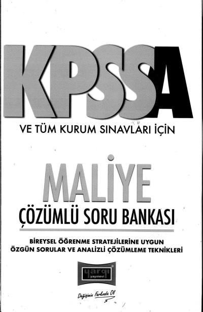 MALİYE ÇÖZÜMLÜ SORU BANKASI YKS Fotokopi