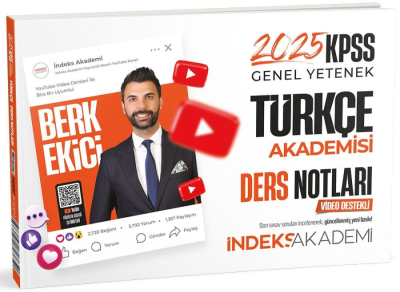 İndeks Akademi 2025 KPSS Türkçe Akademisi Video Ders Notları YKS Fotokopi