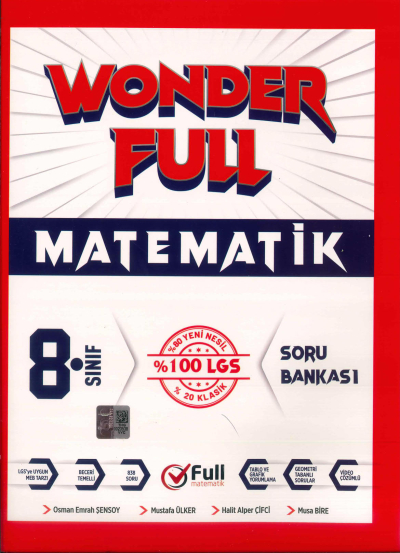 8. Sınıf LGS Wonder Full Matematik Soru Bankası Full Matematik YKS Fotokopi