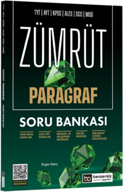 Zümrüt Paragraf Soru Bankası Benzersiz Akademi Yayınları YKS Fotokopi