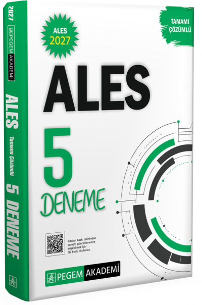 2027 ALES Tamamı Çözümlü 5 Deneme Pegem Akademi Yayıncılık YKS Fotokopi