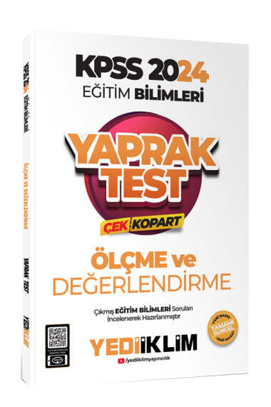 2024 KPSS Eğitim Bilimleri Ölçe ve Değerlendirme Çek Kopart Yaprak Test YKS Fotokopi