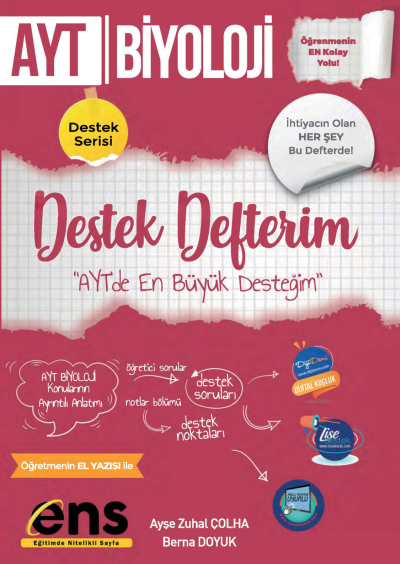 AYT Biyoloji Destek Defterim ENS Yayınları YKS Fotokopi