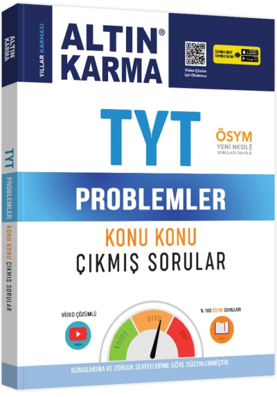 Altın Karma TYT Problemler Konu Konu Çıkmış Sorular (Kolay-Orta-Zor) YKS Fotokopi