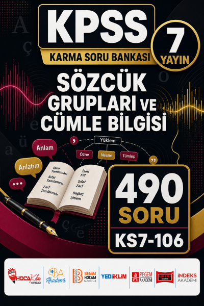 Sözcük Grupları ve Cümle Bilgisi 7 Yayın 490 Soru YKS Fotokopi