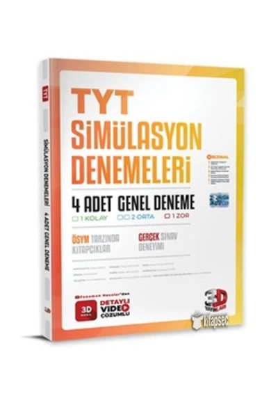 TYT SİMÜLASYON 4 ADET GENEL DENEME YKS Fotokopi