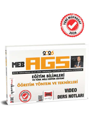 2026 MEB-AGS Eğitim Bilimleri ve Türk Milli Eğitim Sistemi Öğretim Yöntem ve Teknikleri Video Ders Notları Yargı Yayınları