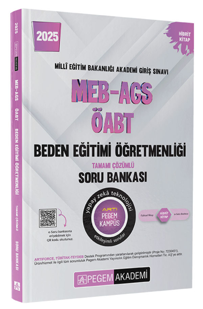 2025 MEB-AGS-ÖABT Beden Eğitimi Tamamı Çözümlü Soru Bankası Pegem Akademi Yayıncılık YKS Fotokopi