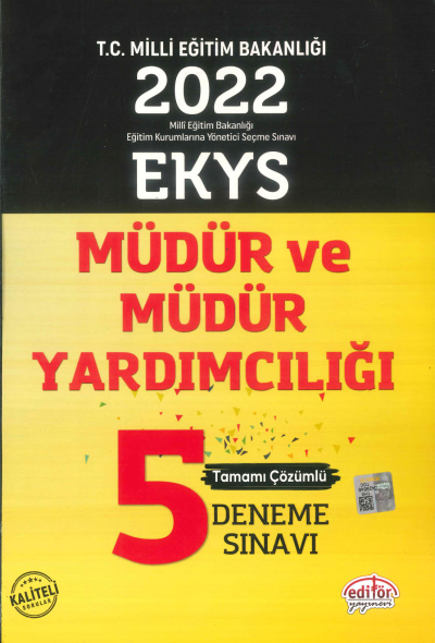 MÜDÜR VE MÜDÜR YARDIMCILIĞI 5 DENEME SINAVI TAMAMI ÇÖZÜMLÜ YKS Fotokopi