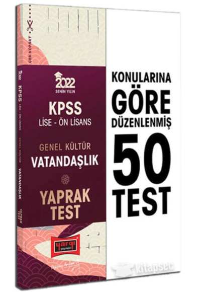 KPSS Lise Ön Lisans Genel Kültür Vatandaşlık Yaprak Test YKS Fotokopi